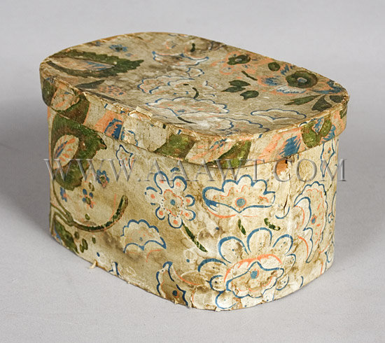 box wallpaper. Early 19th century ox covered
