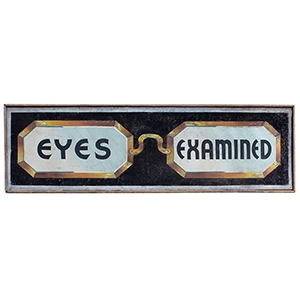 Antique Trade Sign, Eyes Examined, Optometrist