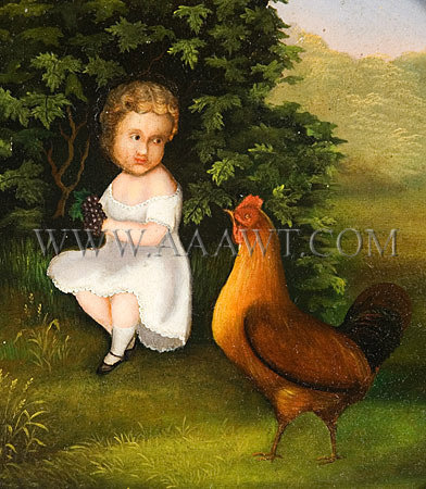 Small Girl with Rooster
Circa 1840-50, entire view
