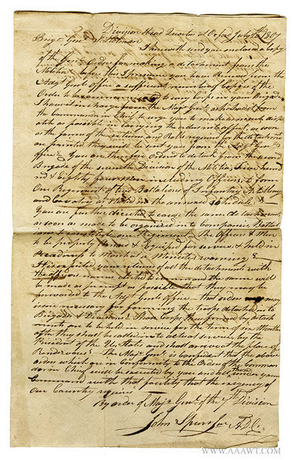 ALS, General Orders, 1807, Massachusetts Militia