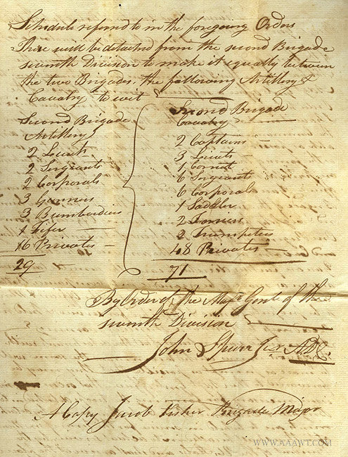 ALS, General Orders, 1807, Massachusetts Militia