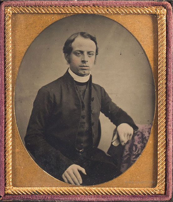 Ambrotype, Clergyman Wearing White Collar, Holding a Book
Anonymous, Nineteenth Century, entire view