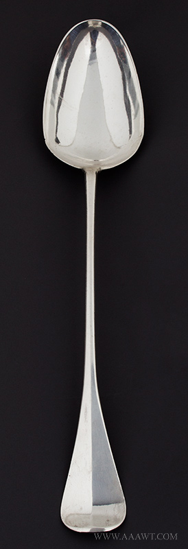 Elias Boudinot Coin Silver Basting Spoon,
Princeton, New Jersey c-1750, entire view