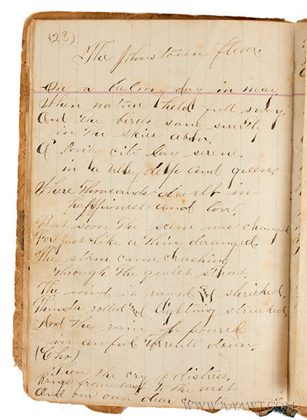 Manuscript, Notebook:  Popular 19th Century Song Lyrics