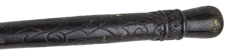 Antique, Carved & Painted Walking Stick, Folk Art Cane
Anonymous, late 19th Century, detail view 4