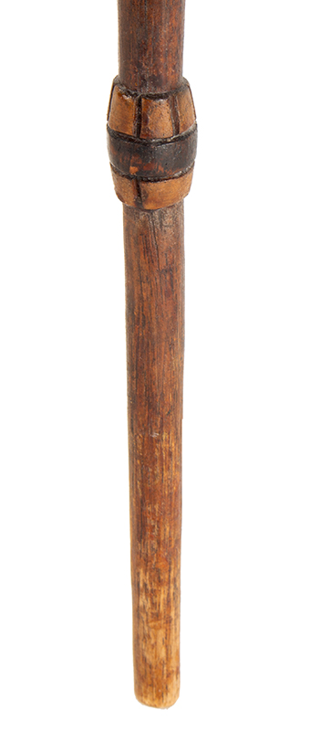 Antique Walking Stick, Folk Art Carved, Painted & Stained
Unknown maker, circa 1900-1940, detail 9