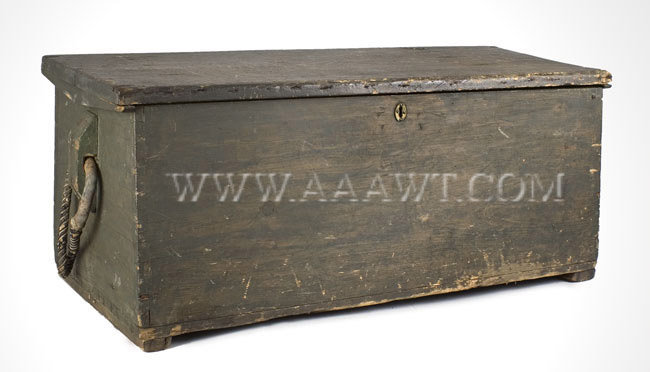 Chest, Seaman's
American
Early 19th Century
Pine, paint decorated interior, entire view