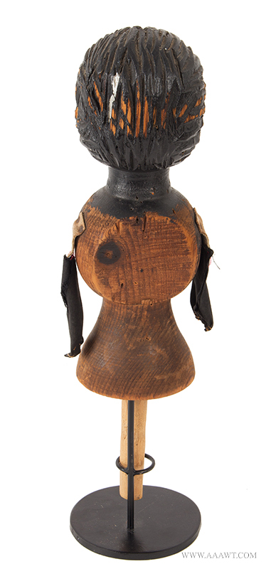 Carved Bedpost Doll, a Folk-Art Plaything <br>Carved from Old Bedpost, Original Paint
