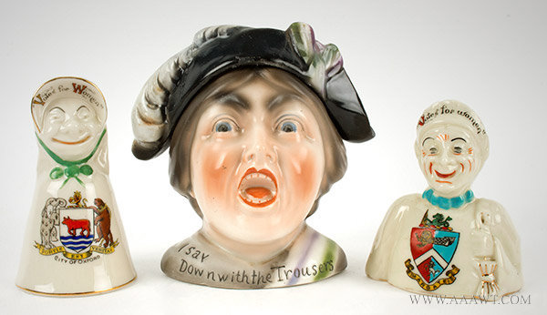 Women's Suffrage, Ceramic Figures, Sold Individually  