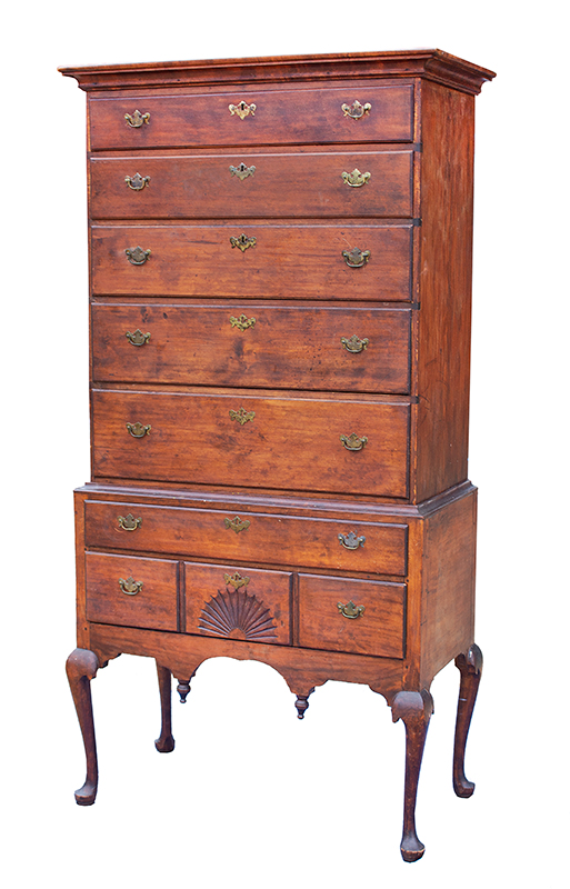 Antique Highboy, Massachusetts, Time Capsule Condition, angle view 1