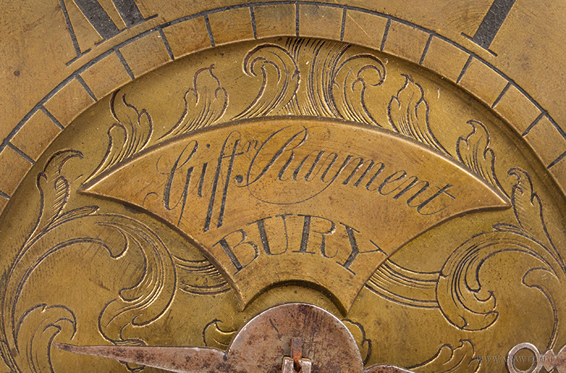 Lantern Clock, Griffin Rayment,
Bury, St. Edmunds, Suffolk, detail view