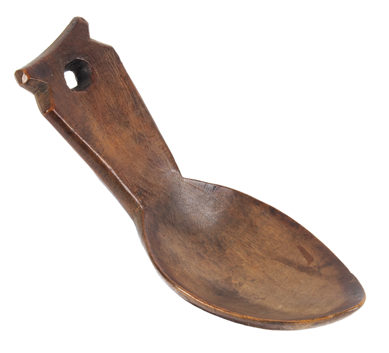 19th Century Utensil, Small Wood Carved Spoon
Anonymous, 19th Century, Possibly Native American, entire view 3