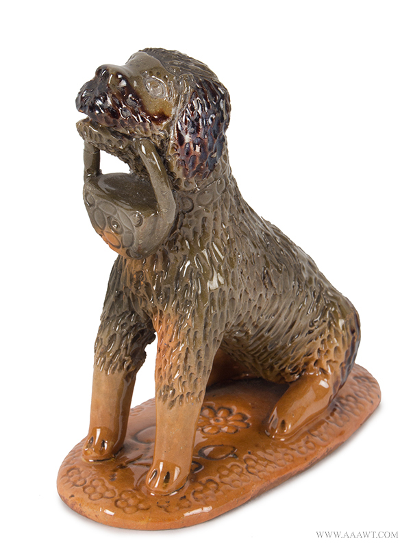 Redware Dog, Possibly Bell Pottery, Maybe Waynesboro, Pennsylvania, Circa 1840 to 1860, entire view