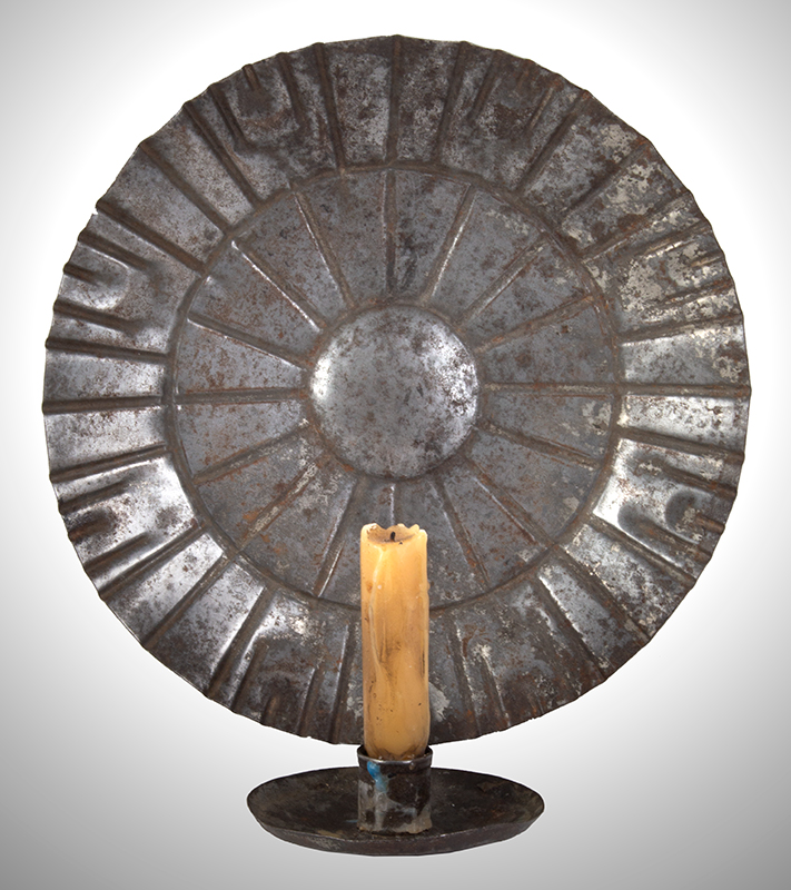 Antique, Candle Sconce, Wall, Tinned Sheet iron
American, circa 1800-1830, entire view 1