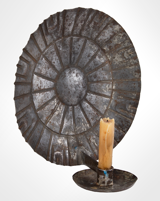 Antique, Candle Sconce, Wall, Tinned Sheet iron
American, circa 1800-1830, entire view 2