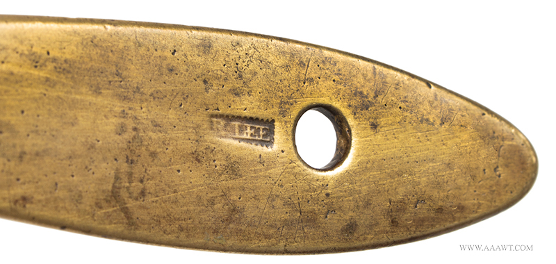 Skimmer, Brass, Signed, R. Lee <br>(Richard Lee Sr./Jr. (1775-1858), Springfield, VT, 1795-1815  