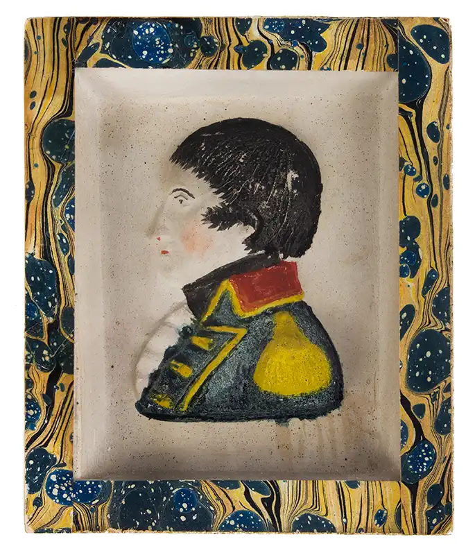 Chalkware Portrait Bust, War of 1812 Era