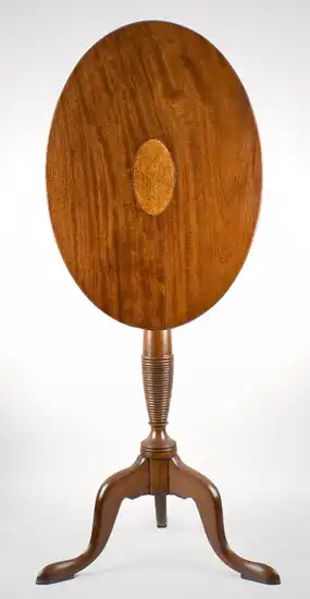 Candle Stand, Federal, Inlaid North Shore, Massachusetts
Circa 1800 to 1815, entire view