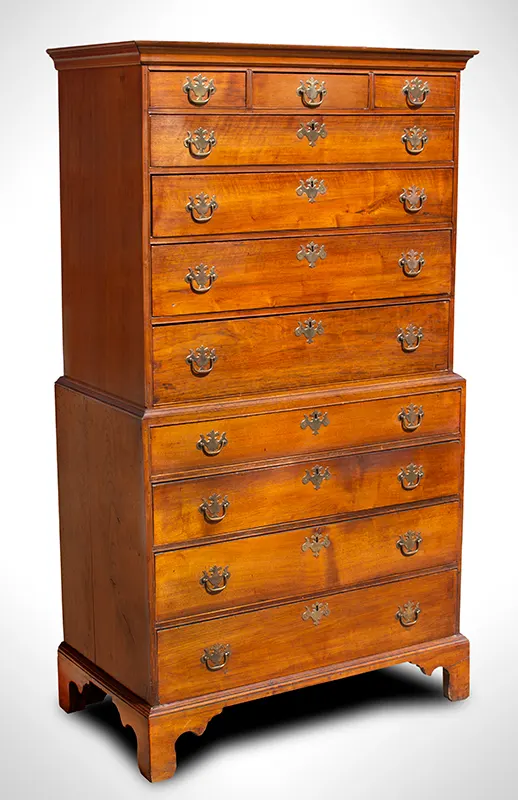 18th Century New England Chest-on-Chest, entire view 2