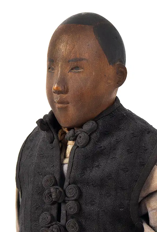 Carved Wood Male Doll, Door of Hope Missions Doll, Shanghai