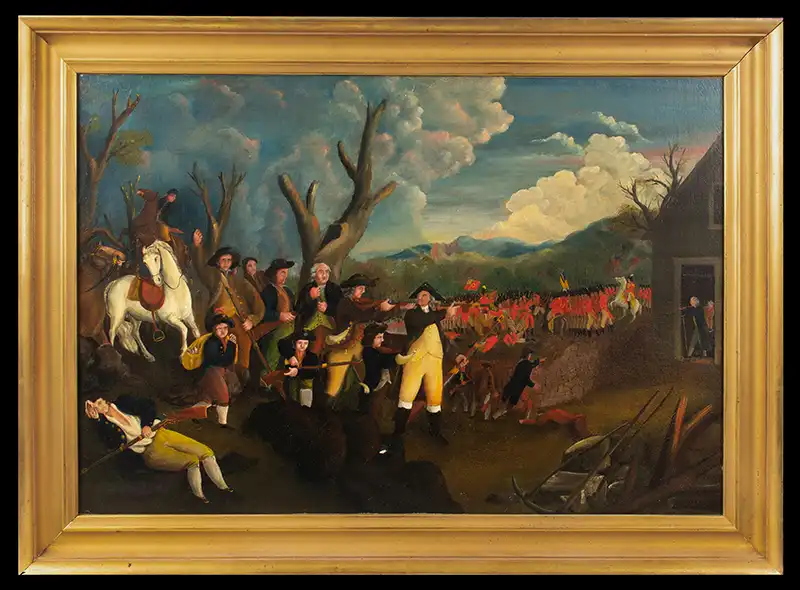 Painting, Battle of Lexington (1775), After Cornelius Tiebout