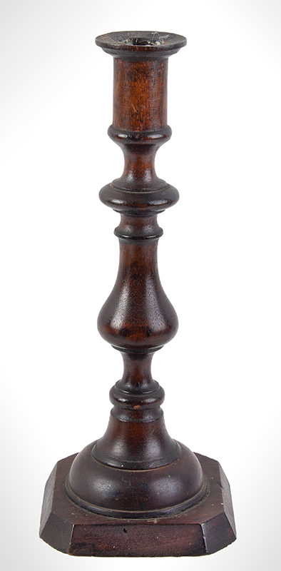 Treen Candlestick, Weighted Base, entire view