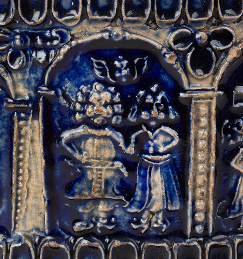 German Stoneware, Salt Glazed Tankard, Westerwald Krug, detail view 2