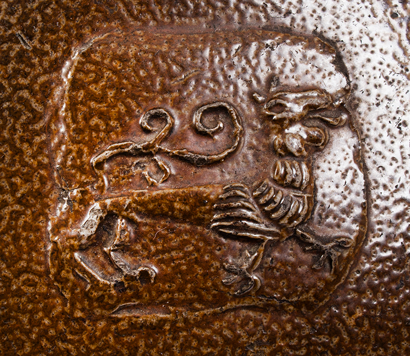 Salt-glazed Stoneware, Huge Frechen Bellarmine, Bartmann, Rare Square Beard, detail view 5