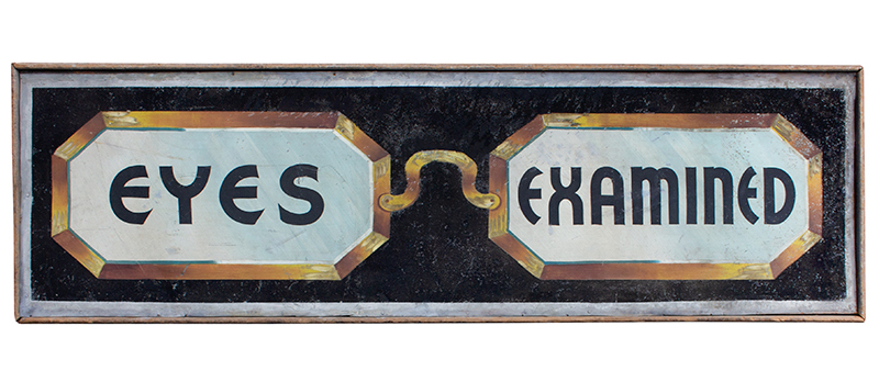 Antique Trade Sign, Eyes Examined, Optometrist, Image 1
