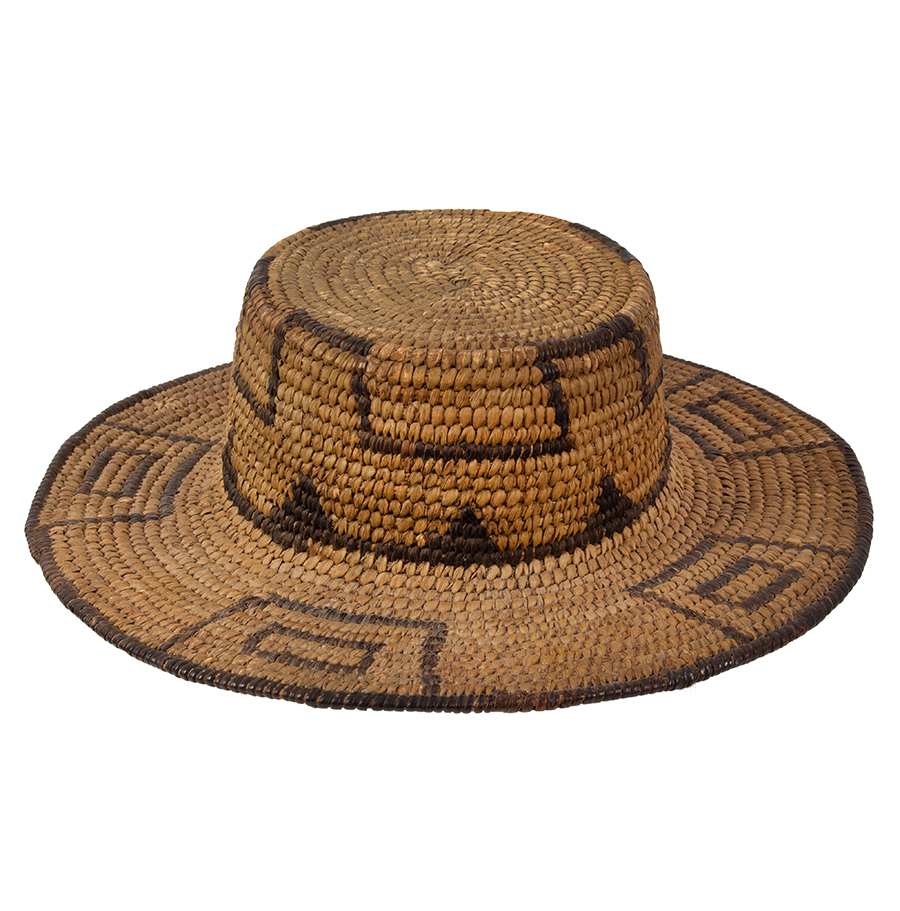 Native American Basket Hat, Pima Hat Basket for Child, Image 1