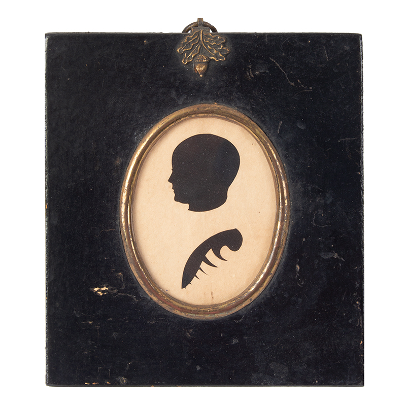 Hollow Cut Silhouette of Young Boy Attributed to James Hosley Whitcomb, Image 1