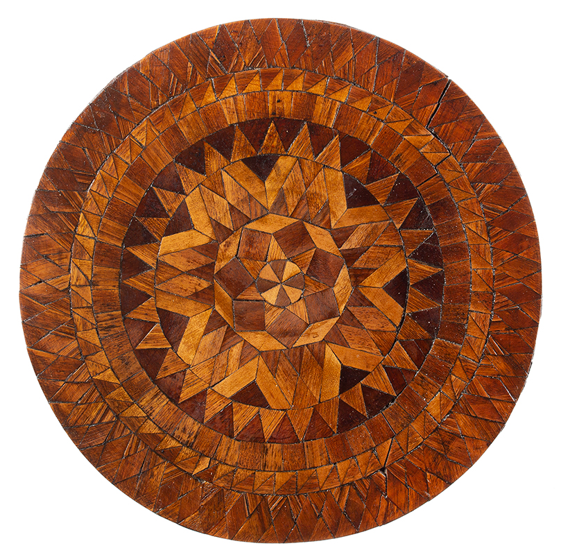 Marquetry Table, Early Edwardian Fern, or Plant Stand, top view