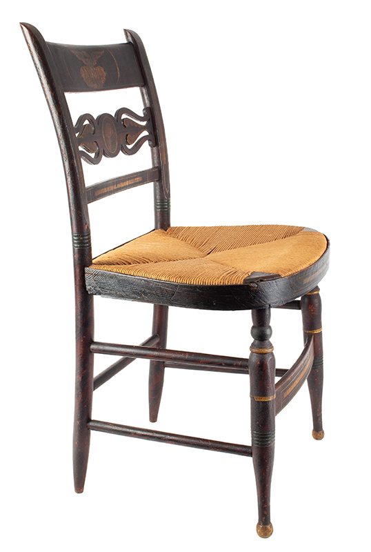 Side Chair, Sheraton Fancy Chair, Featuring Portrait of George Washington, entire view 2