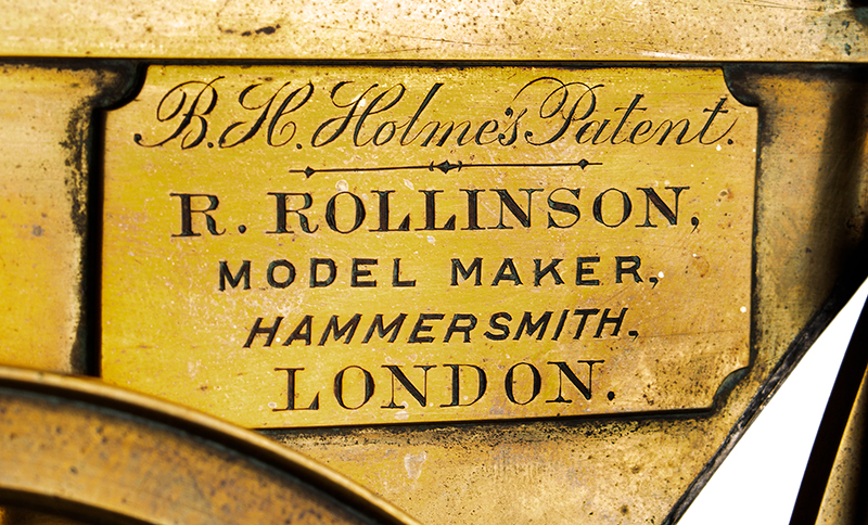 Patent Model, Manure Spreader by R. Rollinson – Model Maker B. H. Holmes - Patent Hammersmith, London, detail view 2
