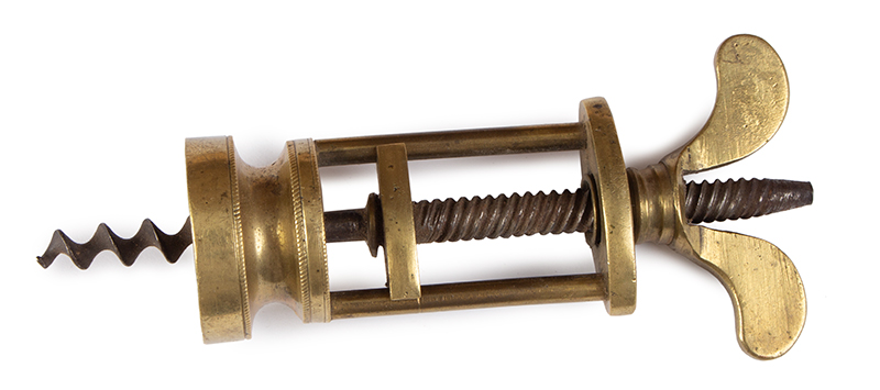 Corkscrew, Open Cage Bottle Grip with Fly-nut, Anonymous Resembles “Farrow and Jackson” type…this example likely Italian, entire view