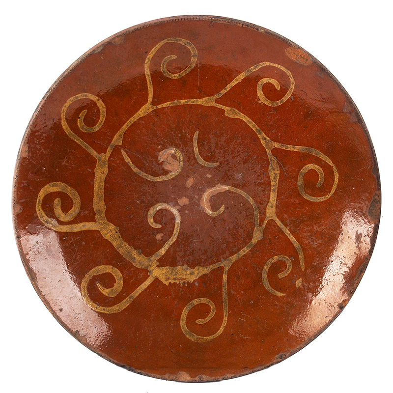 Redware Charger, Likely Huntington, Long Island, New York, Image 1