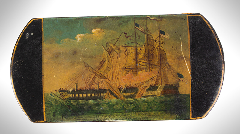 Cigar Case, USS Constitution vs. the Guerriere, entire view 1