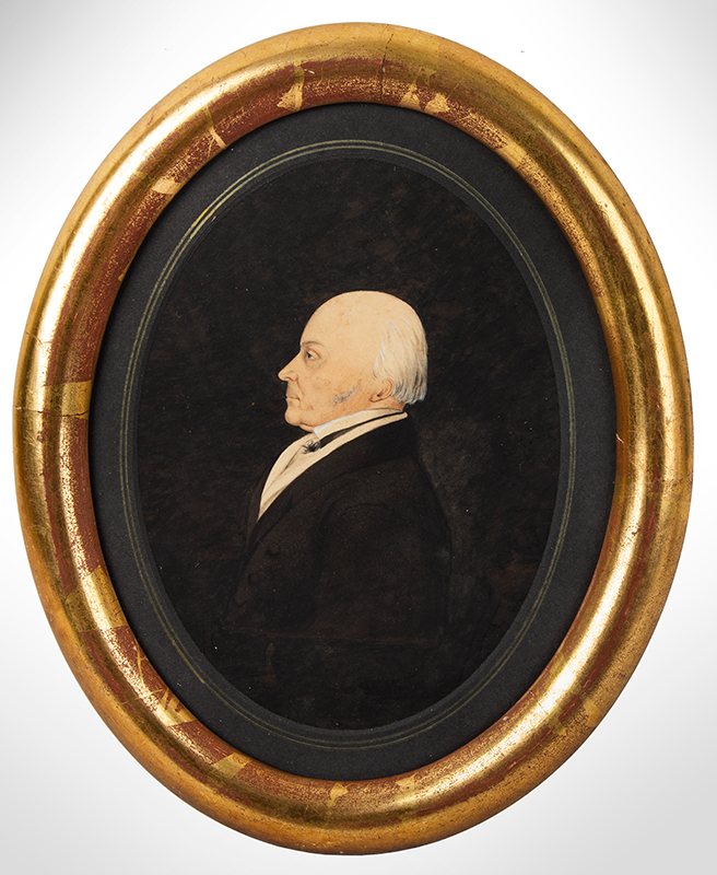 A Fine Historic Profile Portrait, John Quincy Adams Anonymous, entire view