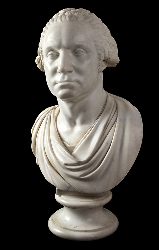 George Washington, Marble Bust, Confidently Attributed to Horatio Greenough Horatio Greenough (1805-1842) Unsigned, entire view 4