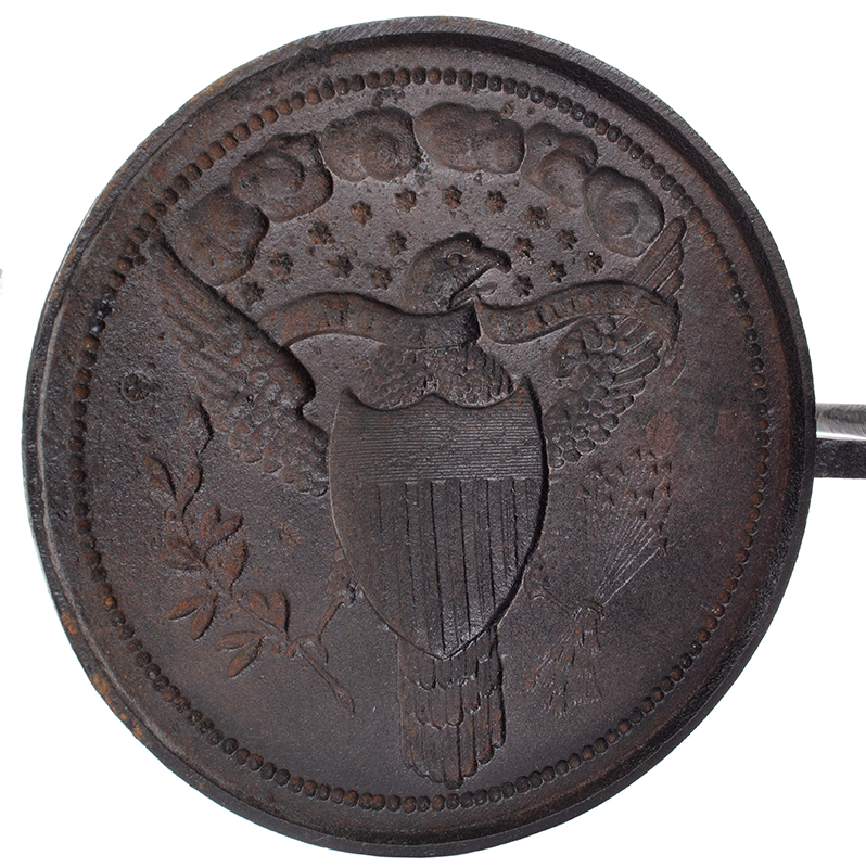Wafer Iron, United States Great Seal, Federal Period, Signed: Jones, Patriotic