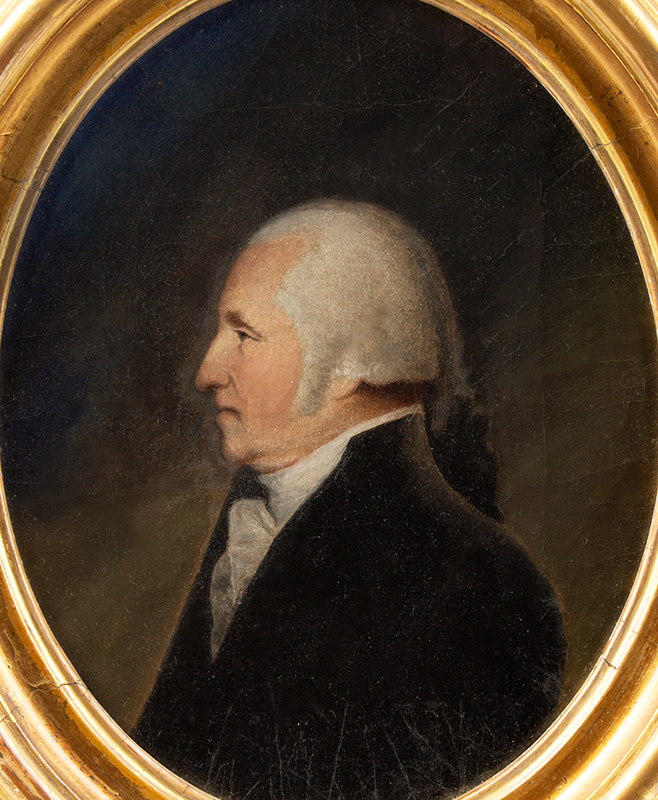 Portrait, Profile of George Washington, After James Sharples or Other Sharples Family Member [Ellen, Wife of James, their sons Felix, and James Jr.] Dr. Elisha Cullen Dick Also Painted a Closely Related Portrait., detail view