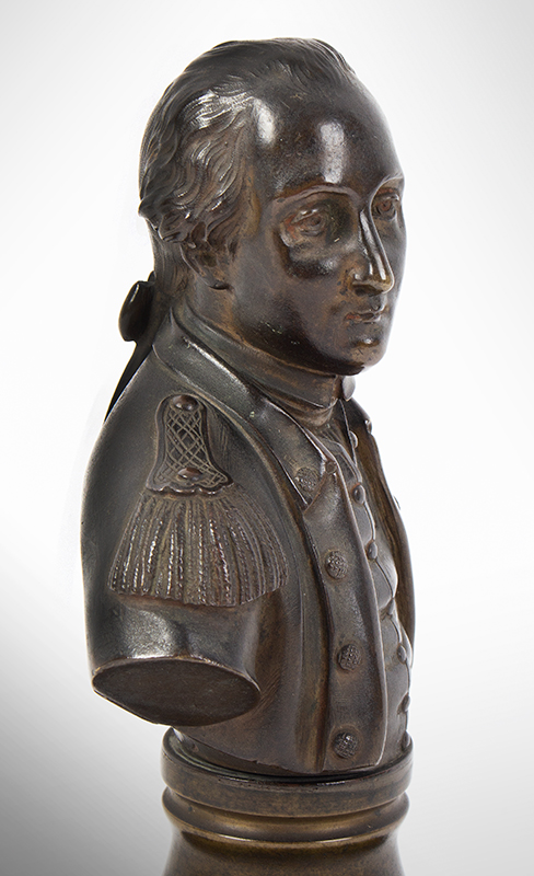 Diminutive Bronze Bust, George Washington