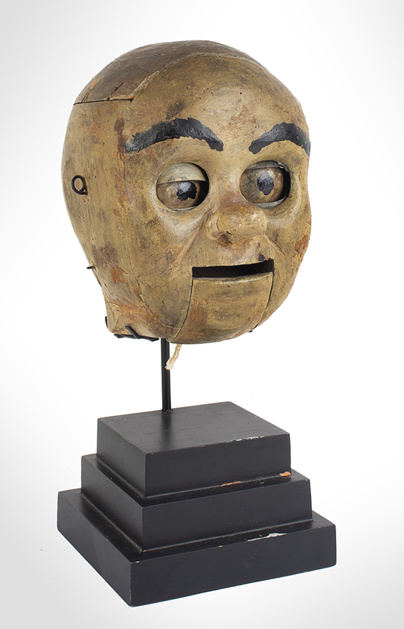 Ventriloquist’s Dummy Head, Puppet, Late Nineteenth Century, Original Surface