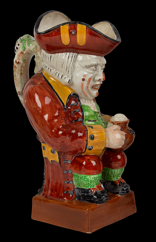 Toby Jug, Staffordshire Seated Toby, Rare Large Size – Toby Fillpot, entire view 3