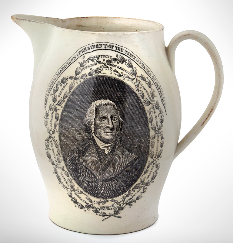 Liverpool Jug, James Maddison – President of the United States Peace, Plenty & Independence, entire view