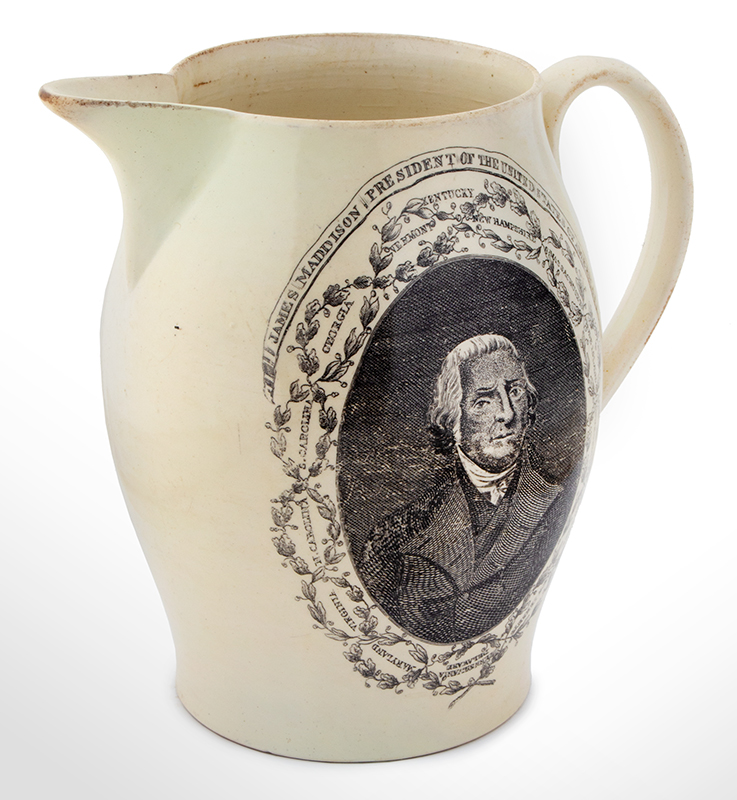 Liverpool Jug, James Maddison – President of the United States Peace, Plenty & Independence, entire view 2