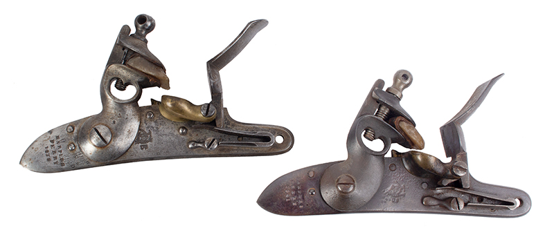 Model 1816 U.S. Flintlock Musket, Harpers Ferry, Type III, Dated 1841 Reconversion, otherwise fine, in-the-black!, locks detail 1