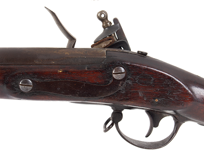 Model 1816 U.S. Flintlock Musket, Harpers Ferry, Type III, Dated 1841 Reconversion, otherwise fine, in-the-black!, side plate