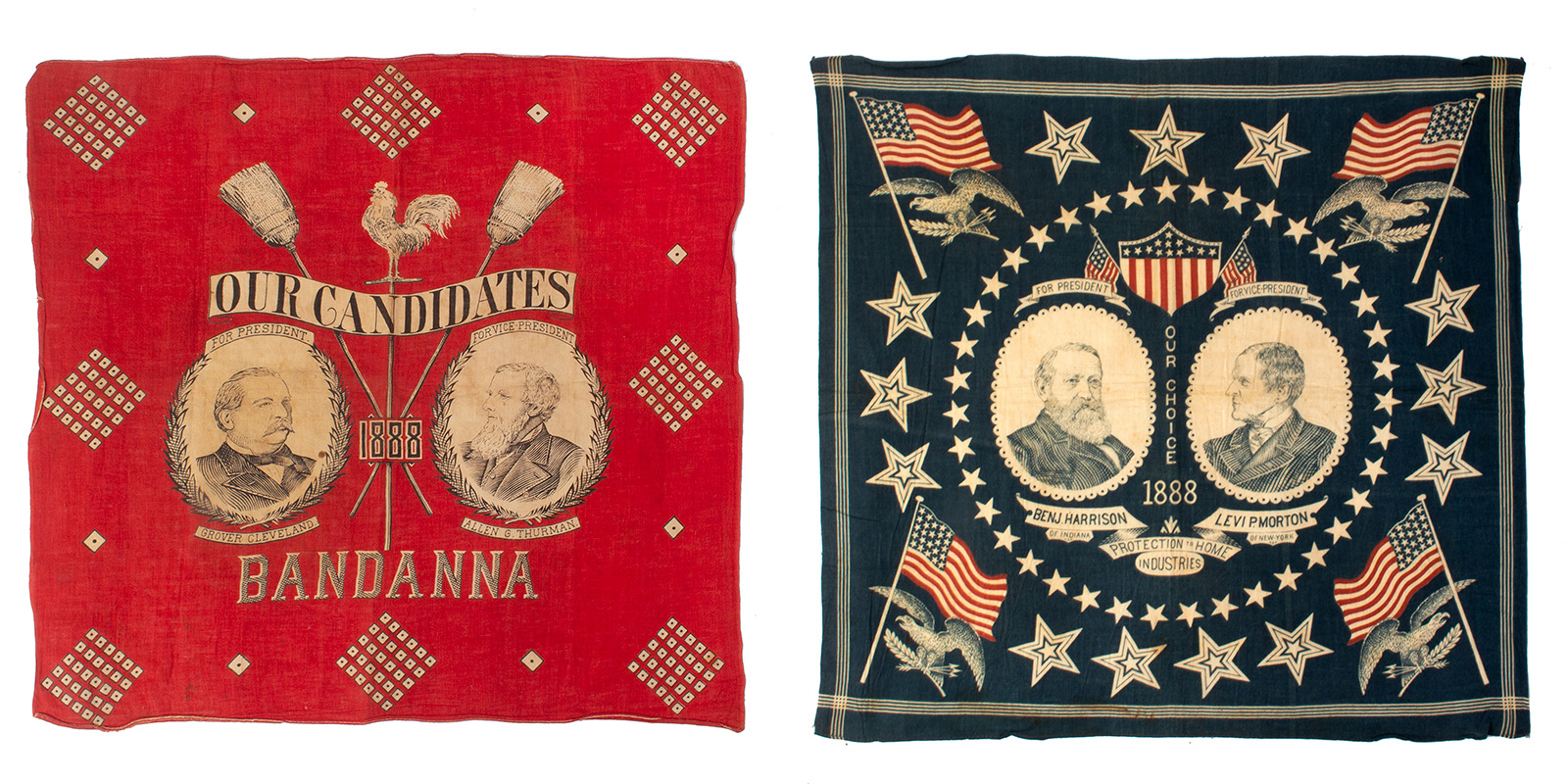 Pair of Bandanas for 1888 United States Presidential Election, Image 1