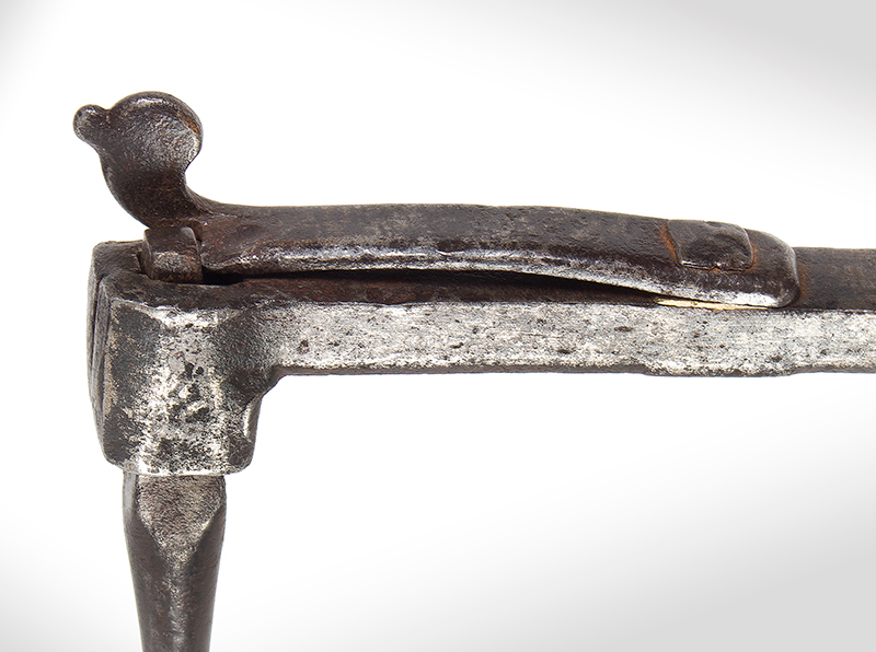 Bit Brace, An Ancient Piercer or Wimble, Burlwood Handle and Spoon Bit, detail view 3